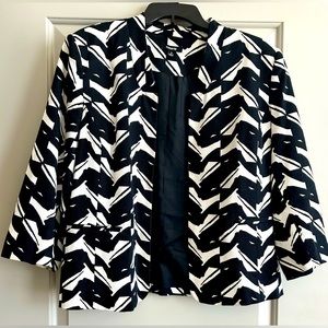 Open Front 3/4 Sleeve Crop Jacket